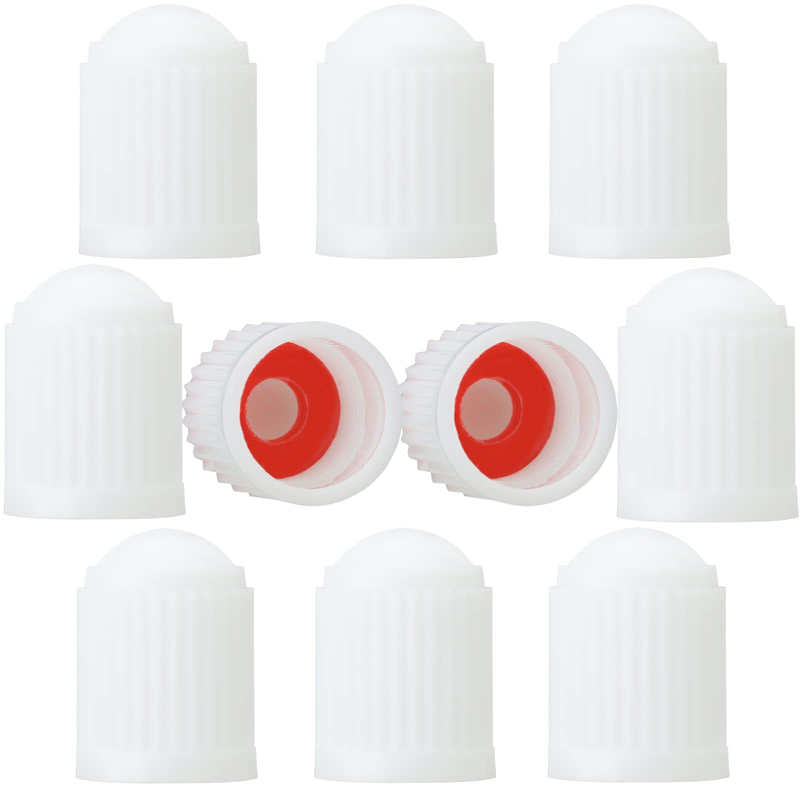 TCPENG® 10PCS Tyre Valve Caps, with O Seal Ring, Universal Stem Dust Covers for SUV, Cars, Bike, Motorcycles, Trucks, Heavy-Duty, Airtight Seal, Screw-On, Easy to Operation (10 Pack Black)