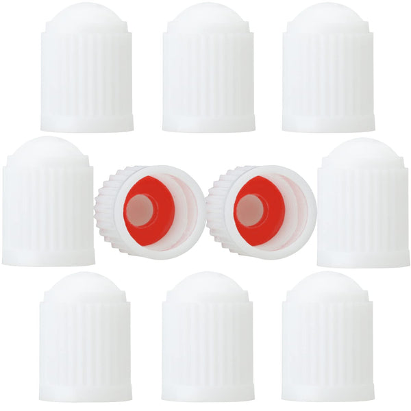 TCPENG® 10PCS Tyre Valve Caps, with O Seal Ring, Universal Stem Dust Covers for SUV, Cars, Bike, Motorcycles, Trucks, Heavy-Duty, Airtight Seal, Screw-On, Easy to Operation (10 Pack Black)