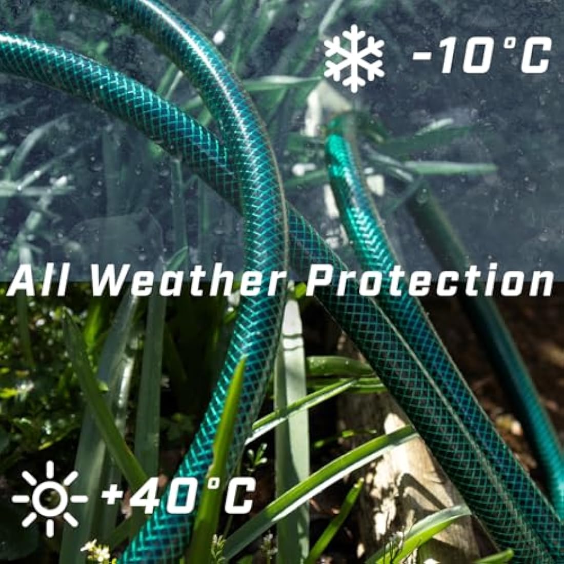 Faithfull 15M (49ft) Reinforced Hose 12.7mm (1/2 Inch) Diameter – PVC Garden Hose Pipe