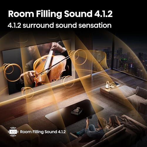 Hisense 55 Inch 4K Mini-LED TV 55U6NQTUK - Quantum Dot Colour, Dolby Vision Atmos, Hi-View Engine, FilmMaker Mode, Vidaa OS with Voice Control, Freely, Youtube, Netflix and Disney+ (2024 Model)