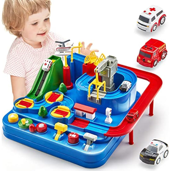 hahaland Kids Toys for 3 Year Old Boys Car Race Track Boys Toys Age 3 4- Large