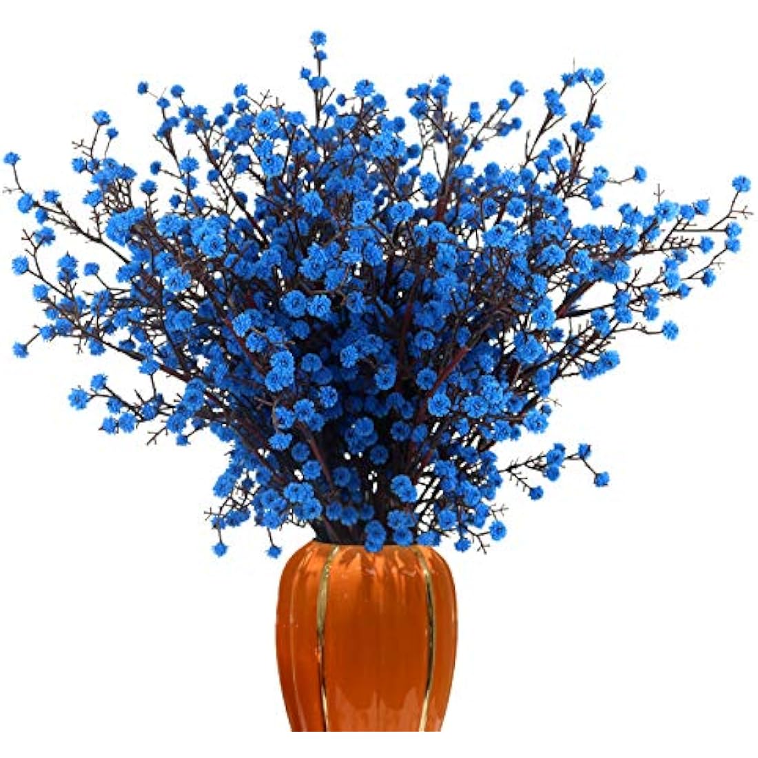 ETERNITY.YJ Artificial Flowers, 4 PCS Babys Breath Artificial Flowers Bulk Artificial Gypsophila Bouquets Real Touch Fake Flowers for Wedding Home Party Office Table Centerpiece Decor (Blue)