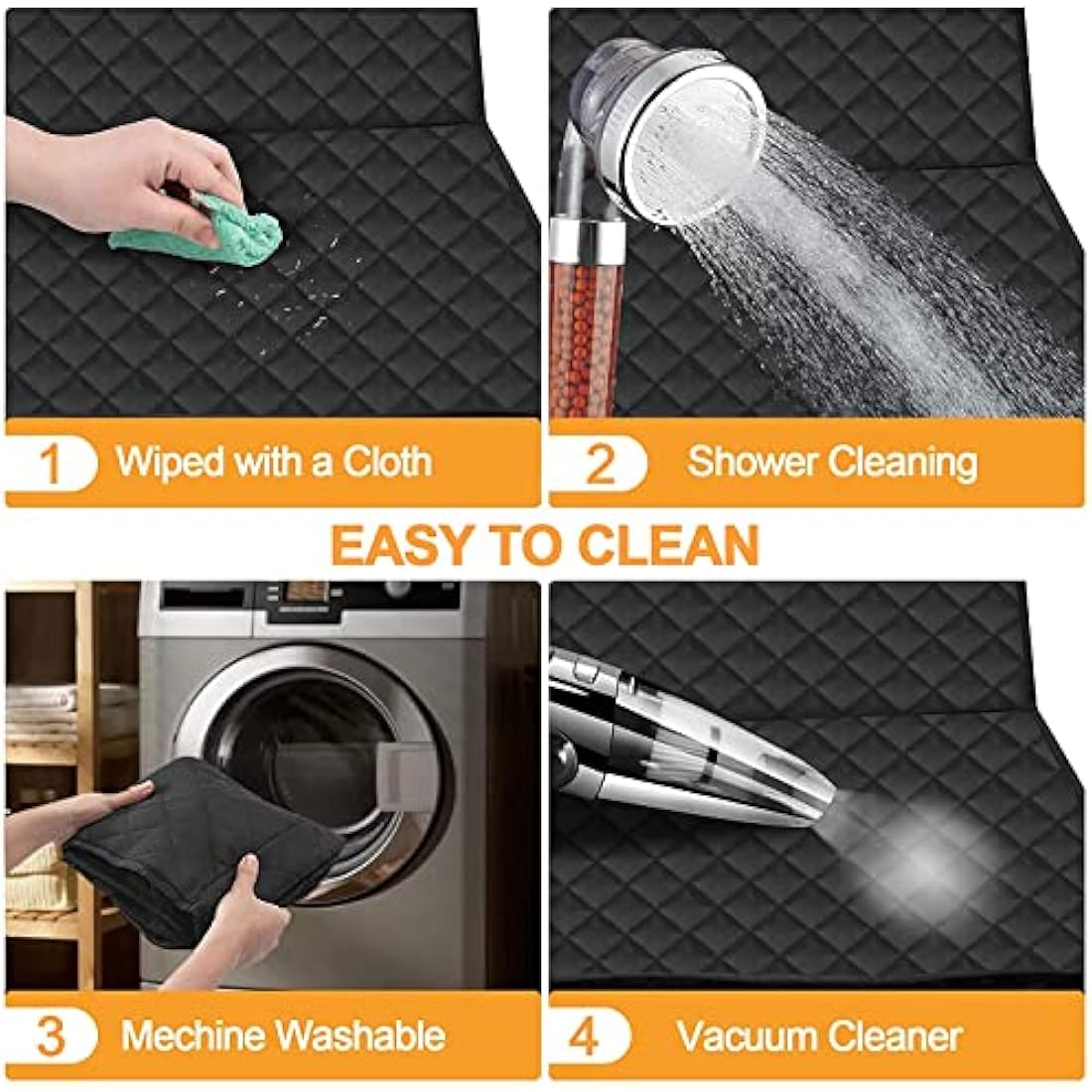 GARELF Dog Car Seat Cover, Scratch Proof & Nonslip Back CarSeat Cover for Dogs, CarSeat Cover with 1 Elastic Dog Seat Belt, Waterproof Universal Pet Car Seat Protector Fits Cars, Trucks, SUVs