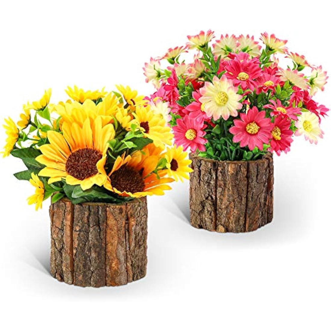 AceList Artificial Sunflowers, Fake Flowers/Fake Potted Plants Artificial Plants Indoors In Pots Yellow Decorative Artificial Flowers Indoors for Home Office Grave
