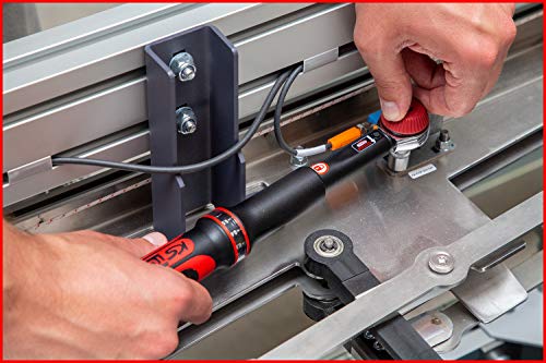 KS Tools Ergotorque® Precision 516.1402 Torque Wrench 1/4 Inch I 1-5 Nm I ± 3% Trigger Accuracy I Ratchet Torque Wrench Car Rotary Knob with Square Drive, Black/Red