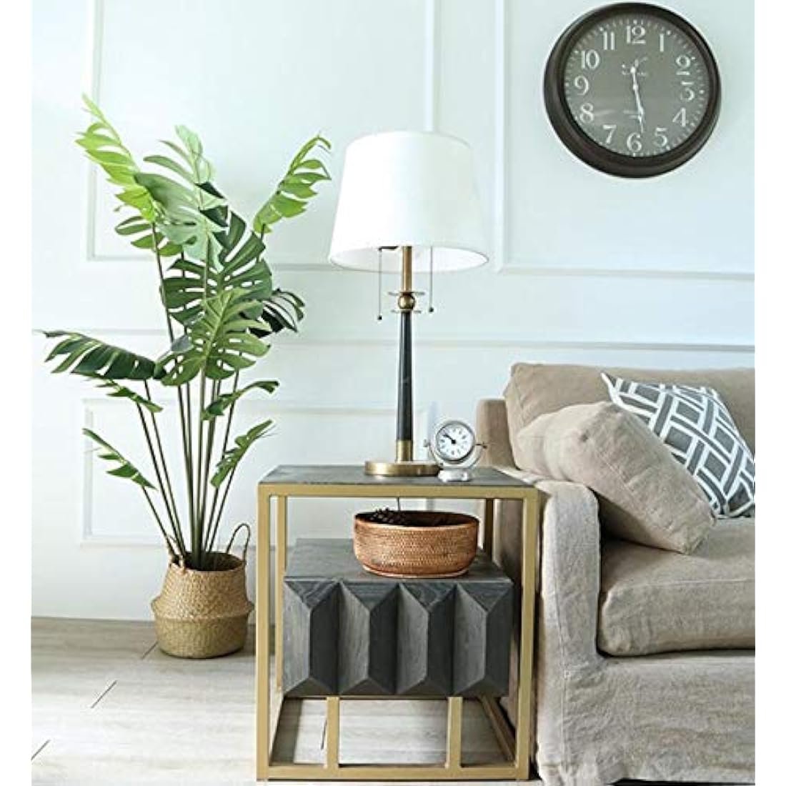 DOKOT Natural Seagrass Belly Basket Laundry Basket Large Storage Basket Indoor Plants