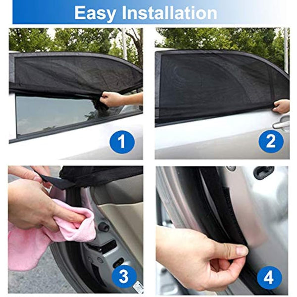 Goosky Window Shades for Baby, Sun Shades for Kids, UV Protection for Adults, Pets - Car Blinds Fits Most Vehicles (2 Pack)