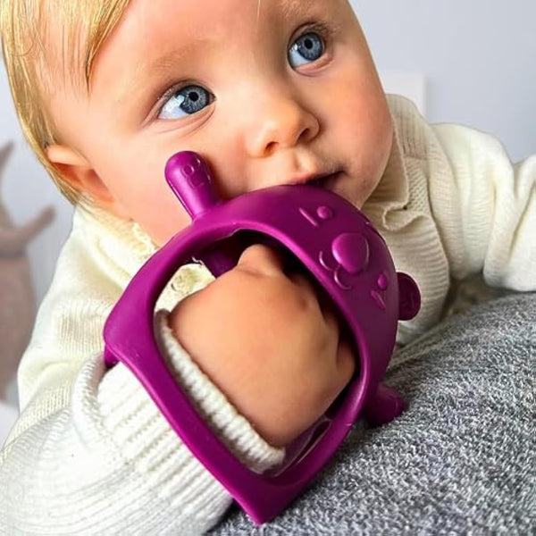 Infatot® Teething Toys for Baby Gifts – 2-Pack Koda Koala Teether Mitten Glove, Soothing Hand Teethers for Infants, Baby Toys 0-6 Months and Up, Newborn Essentials for Teething Relief, Deep