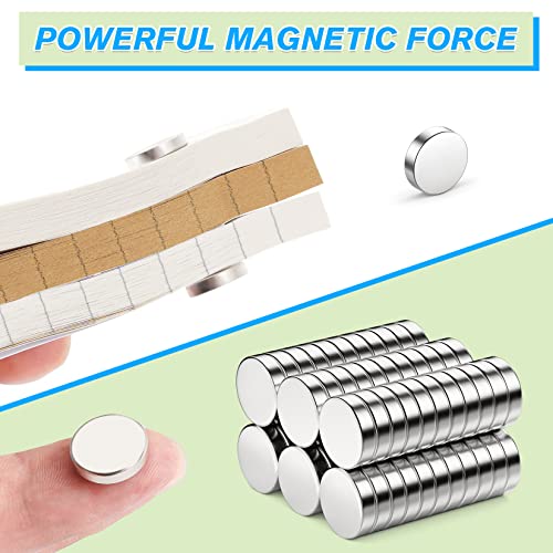 FINDMAG 50 Pcs 12 mm x 3 mm Small Magnets Strong, Fridge Magnets, Strong Magnet, Whiteboard Magnet, Tiny for Whiteboard, Magnetic Round for Crafts, Photos, Tools, Arts, DIY, School, Home, Office