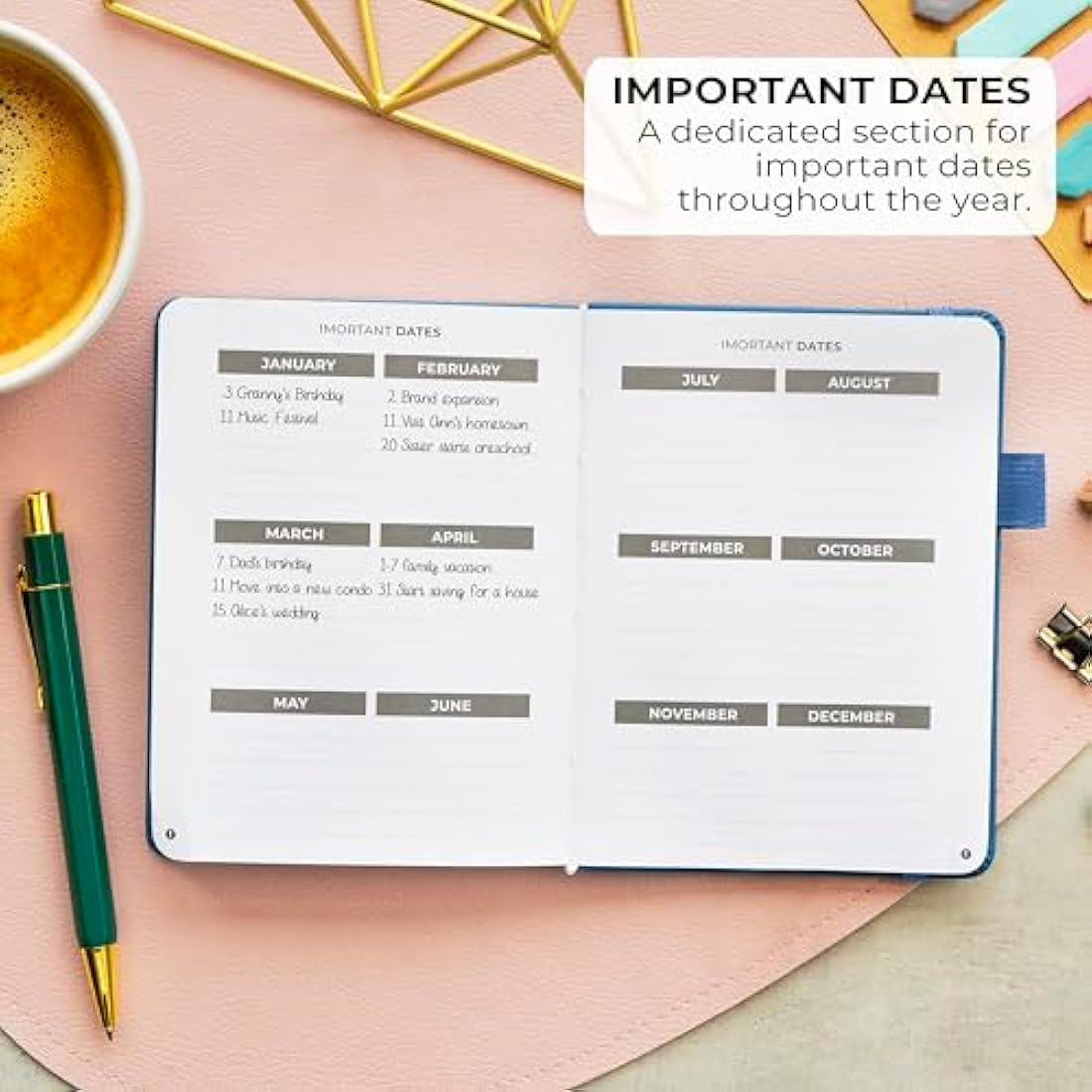 Clever Fox Address Book with alphabetic tabs - PU Leather Telephone and Address Book for Keeping Contacts Safe, Contact Organizer Journal, Small Size (10.5 x 14cm), Hardcover, Mystic Blue