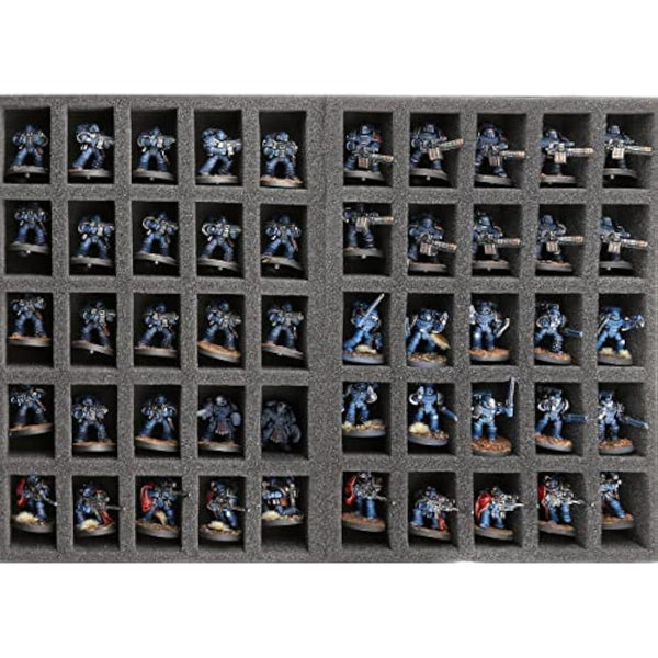 Jucoci Miniatures & Figure Storage Case with Customizable Foam to Carry Various Sizes for WH40K, WH AOS, Xwing, Infinite, and DND Miniatures(Compatible with Infanties and Large Units