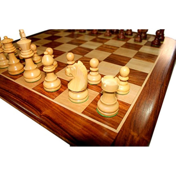 StonKraft 21" X 21″ Collectible Acacia Wood Chess Game Board Set+Wooden Crafted Pieces