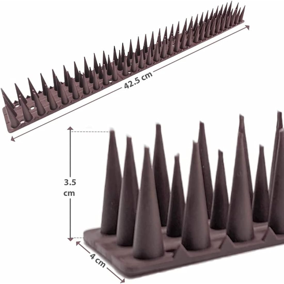 Wall & Fence Spikes - Security Spikes, Stop Climbing Over Walls and Fences, Ideal for Keeping Pigeons, Birds, Squirrels, Cats Away, Suitable for Fences, Balcony, Roofs - MultiPack 8X12
