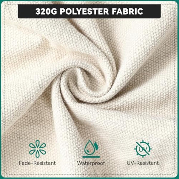 YITAHOME Hammock with Stand, Max. load 150 kg, Hammock Stand with Hanging Swing, 132x90x160 cm, Sturdy Steel Frame, Swing Chair with 2 Hooks and 1 Side Pocket for Patio, Balcony and Garden, White