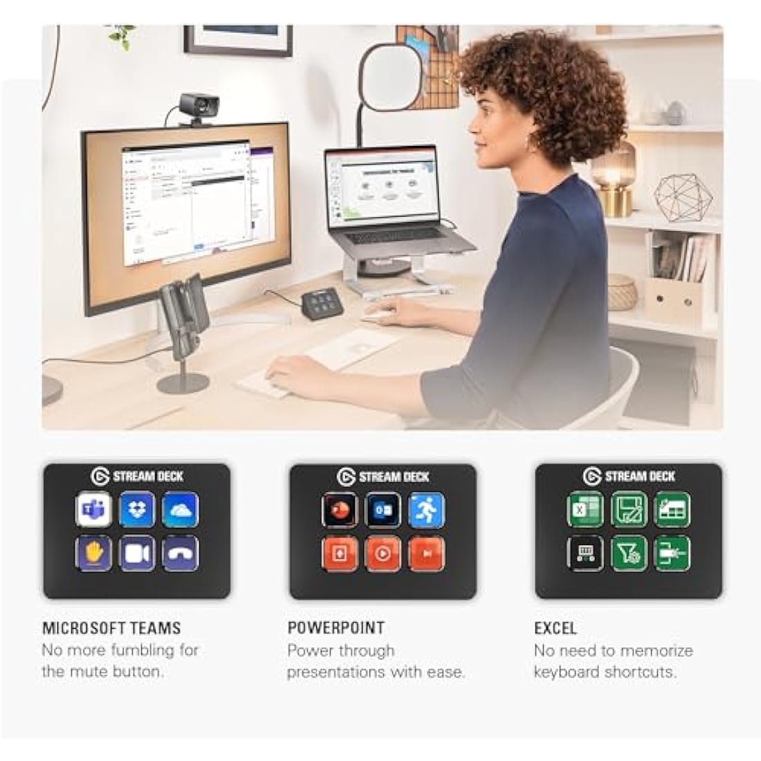 Elgato Stream Deck Mini – Control Zoom, Teams, PowerPoint, MS Office and More, Boost Productivity with Seamless Integration for Daily Apps, Set Up Shortcuts Easily, Compatible with Mac and PC