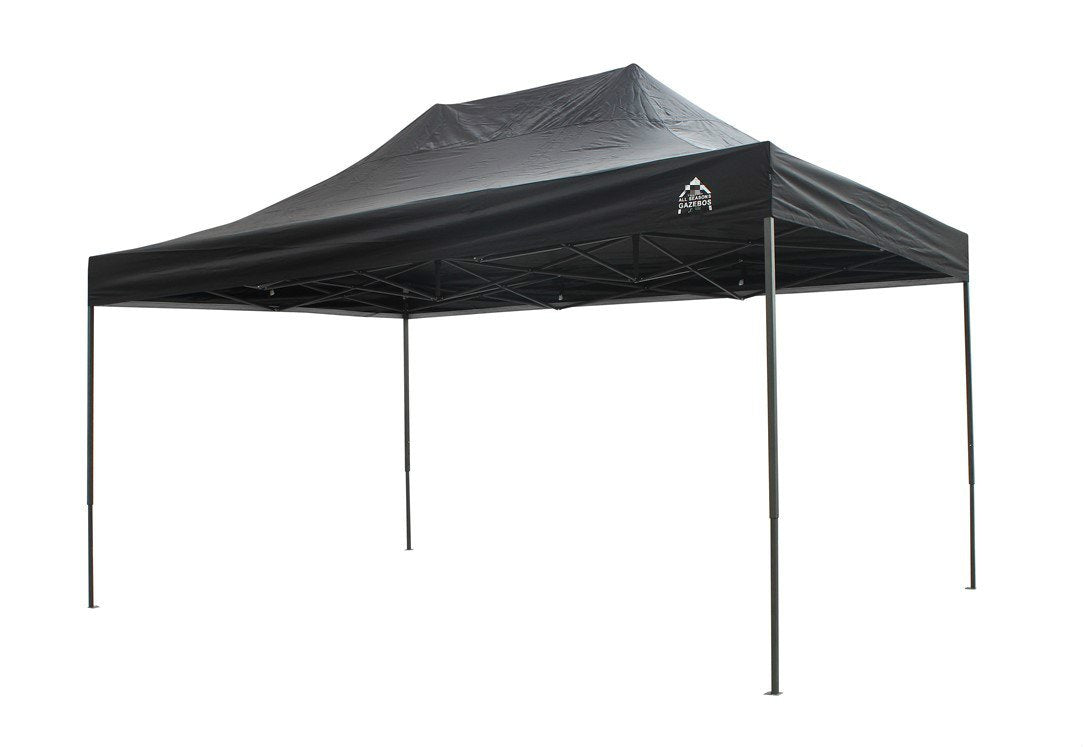 All Seasons Gazebos 3x4.5 Fully Waterproof Pop up Gazebo With Accessories - Metallic Grey