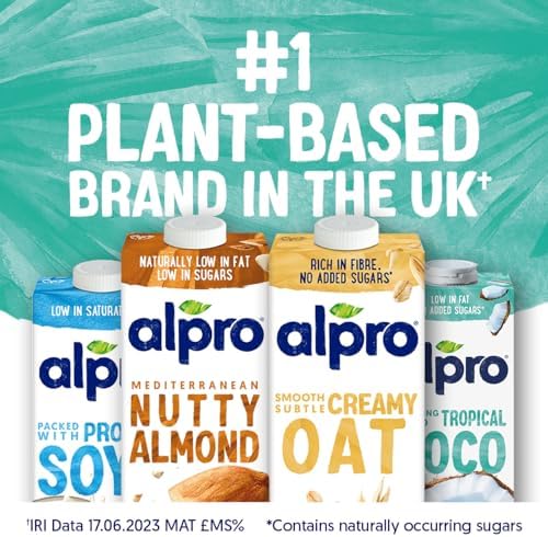 Alpro Coconut Plant-Based Long Life Drink - Vegan Dairy Free & Lactose Free Milk Alternative - 1L (Pack of 8)