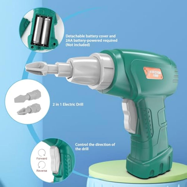 Dreamon Take Apart Dinosaur Toys for Kids with Storage Box Electric Drill DIY Construction Build Set Educational STEM for Boys Girls 3 Years and Up