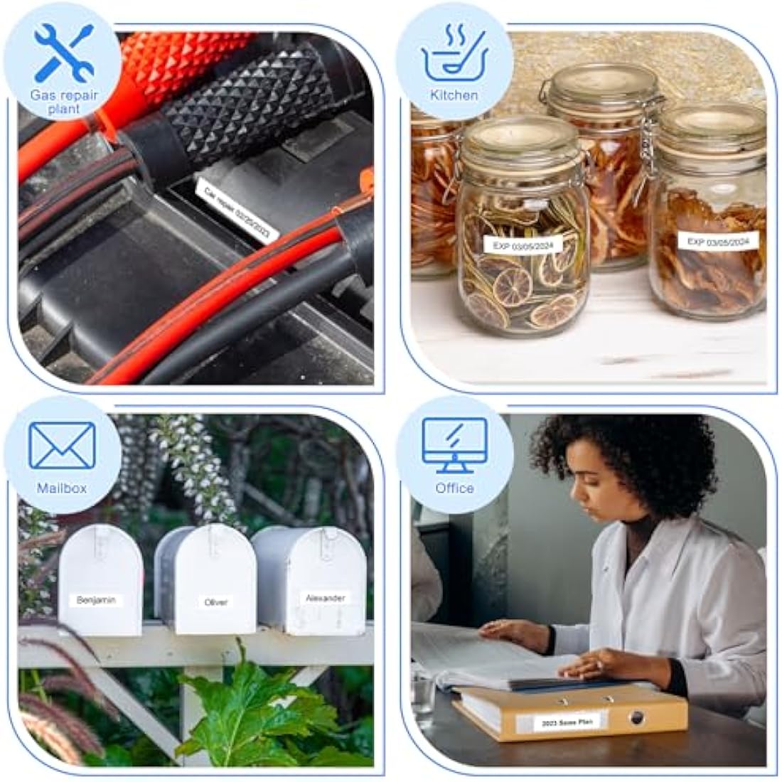 2 x Brother TZe-231 TZ231 Compatible Label Tape Cassette 12mm x 8m Black on White for Brother P-Touch PT-1000 GL-H100 GL-H105 GL-200 PT-1080 PTE-550WVP PT-P700 PT-H300 Label Printing Machines