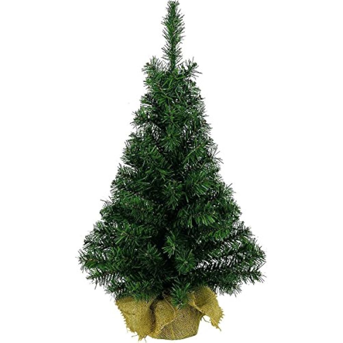 Fizzco Artificial Green Tree In Jute Bag-75cm, Fabric, 75cm (2.5ft)