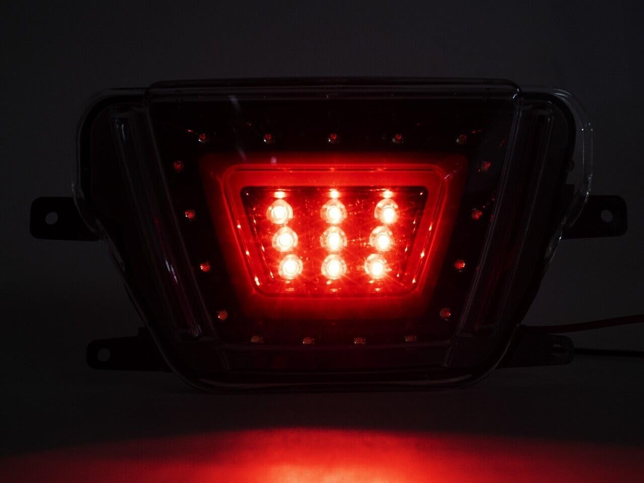 Exterior Lights Accessories - F1 Style 4th Functions as Reverse/Brake/Running light Fog Light Bumper Kit Multifunction Red Compatible With 2020+ Supra with Black Base/Clear lens/Red Bar