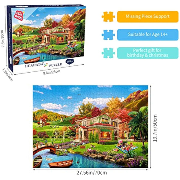 Jigsaw Puzzles 1000 Pieces for Adults | Holiday Homes | 1000 Piece Puzzle Educational Games Decoration Puzzle.