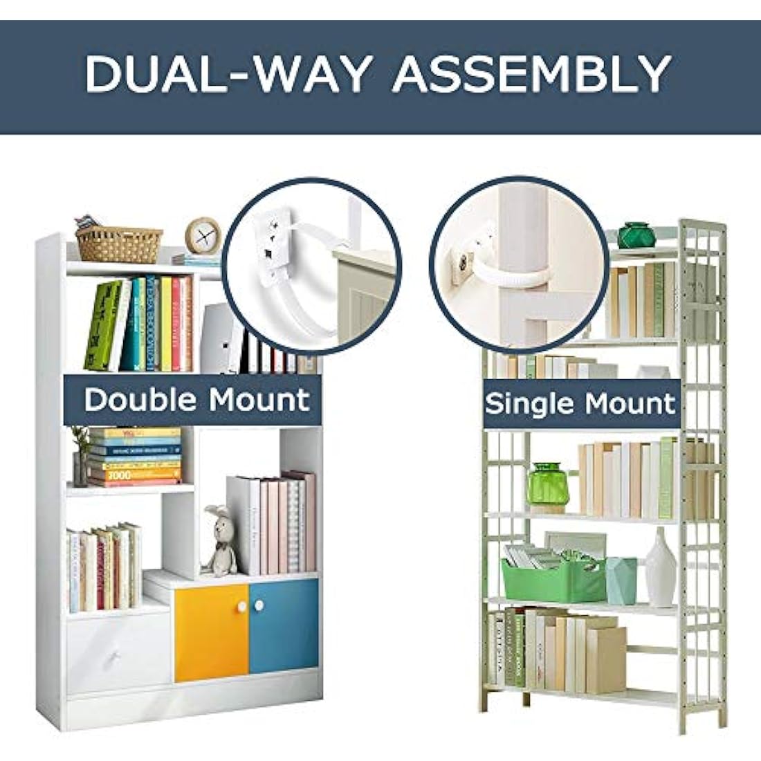 Furniture Straps (10packs), Baby Proofing Anti-Tip Furniture Anchor Straps kit, Falling Furniture Prevention Device, Safety Furniture Wall Anchors for Baby Proofing & Pet Protecting,White