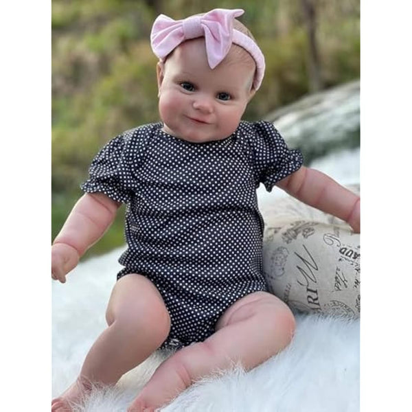 iCradle Reborn Baby Dolls 20 inch 50cm Two Options Reborn Baby Doll Toddler Lifelike Real Soft Touch Maddie with Hand-Drawing Hair Handmade Doll