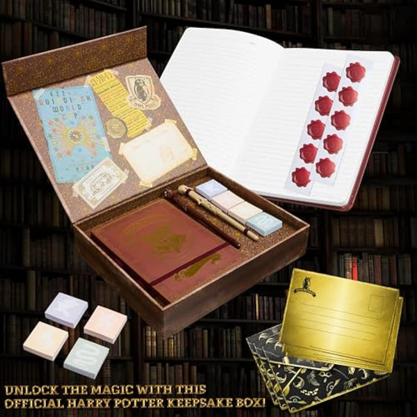 Harry Potter Gifts, Stationery Set with Notebook, Wand Pen, Letter Writing Set with Envelopes and Stickers