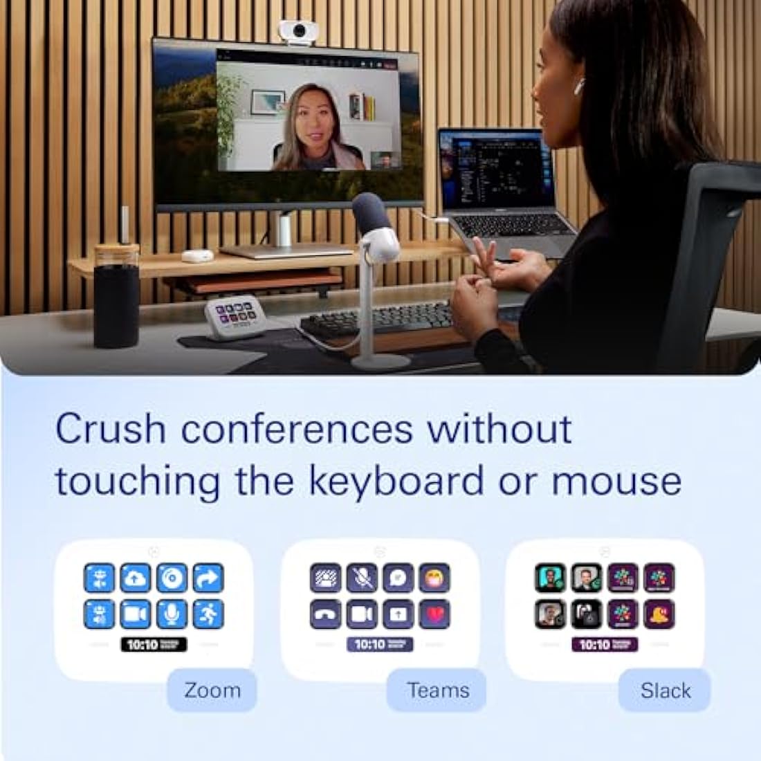 Elgato Stream Deck Neo – 8 Customizable Keys, 2 Touch Points, Speed Through Tasks & Workflows - Control Word, Excel, PowerPoint, Teams, Zoom, Spotify and more, Drag-’n-Drop Setup - Works with Mac & PC