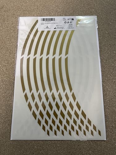 Pack 6 Units Wheel Rim Stickers Desing Sport | Complete set for 2 Motorcycle Wheel Stripes 15" to 19" Resistant Rain and UV | Motorbike Stickers Black