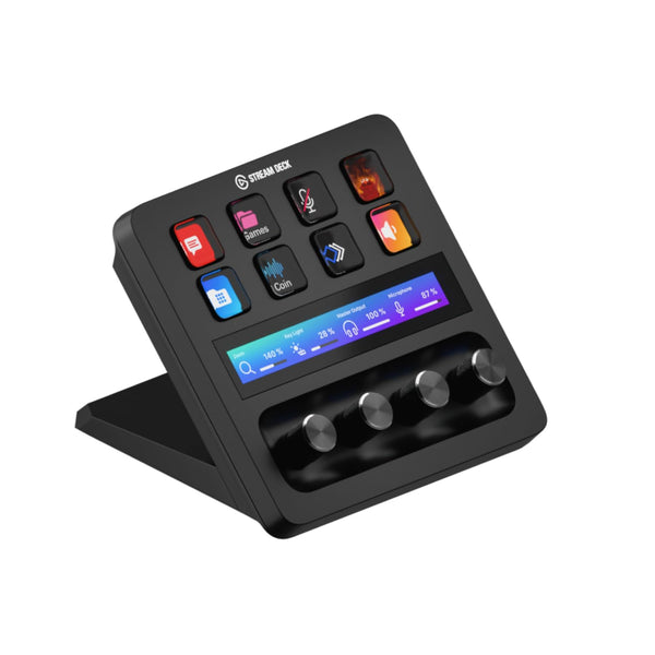 Elgato Stream Deck + White, Audio Mixer, Production Console and Studio Controller for Content Creators, Streaming, Gaming, with customizable touch strip dials and LCD keys, works with Mac and PC