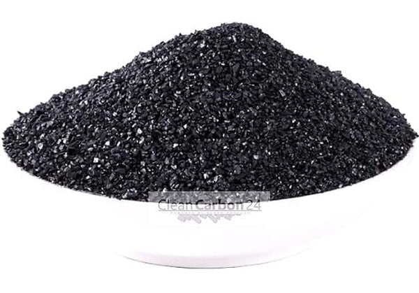 10 litres of activated carbon granulate from coconut shells for water treatment (0.6-2.36 mm/8 x 30 mesh) [energy class A]