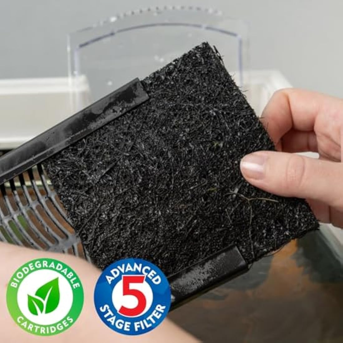 Interpet Internal Aquarium Fish Tank Filter, Bio CF1, Includes Coir Tech Bio Cartridges, High Flow Silent Filtration Cleans Water, for Coldwater & Tropical 36-68 Litres (Aquarium length up to 60cm)