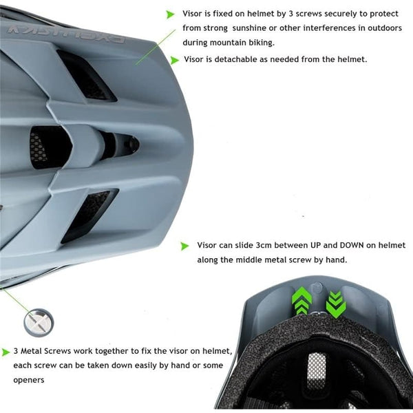 Exclusky Mountain Bike Helmet, MTB Helmet Adult Lightweight Breathable Mens Bike Helmet Cycling Mountain & Road Bicycle Helmets for Men Women