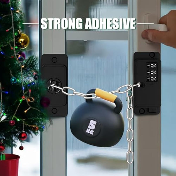 Evilsoul 2Pack Fridge Locks for Children with Adjustable Design, Digital Password Child Locks Door Lock Without Drilling Adhesive Restrictor Safety Lock for Fridge, Door, Window, Cabinet, Black