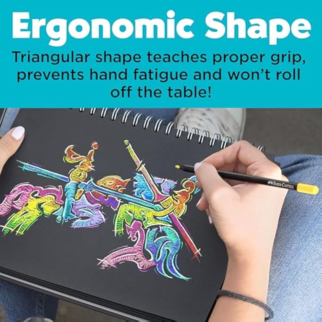 Faber-Castell Black Edition Colour Pencils, Tin of 100