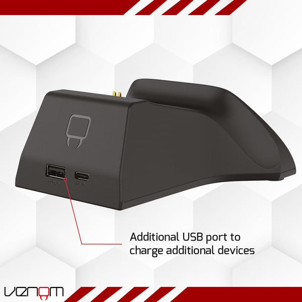 Venom Charging Dock with Rechargeable Battery Pack - Black (Xbox Series X & S/Xbox One)