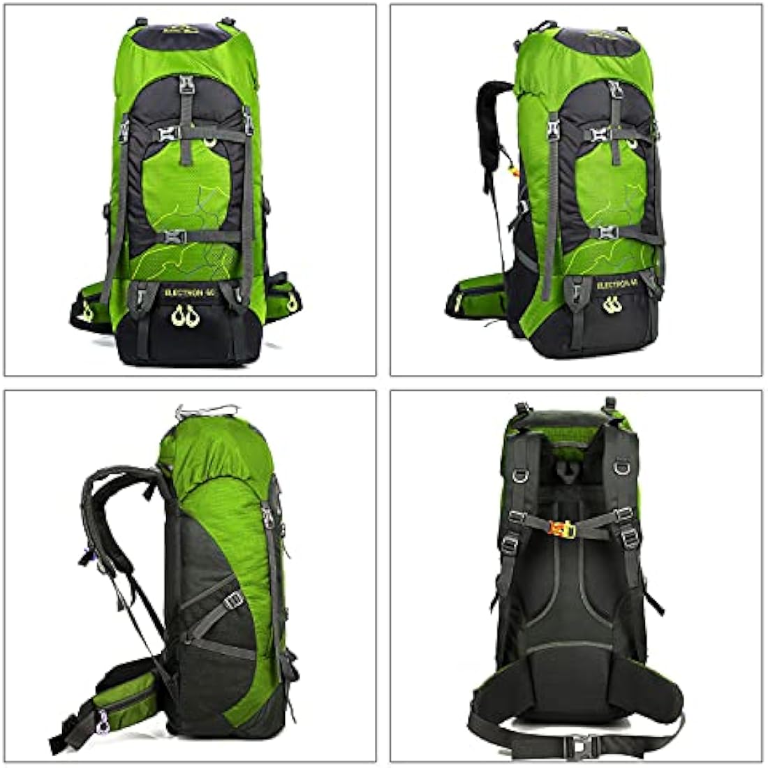 Freiesoldaten Camping Backpack 60L Large Rucksack Waterproof Breathable Mountaineering Hiking Backpack for Men Women