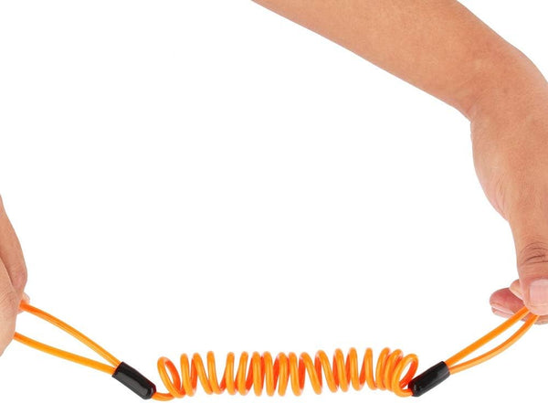 Anti Theft Spring Reminder Rope, Motorcycle Bike Alarm Disc Lock Antitheft Security Spring Reminder Cable Tight Orange