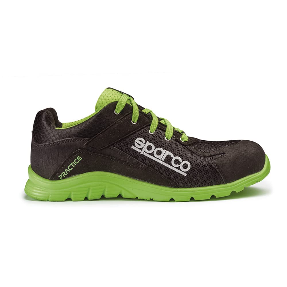 Sparco Unisex Practice S1pSparco Lightweight Safety Shoes Practice S1P Nigel Black EU Size 44