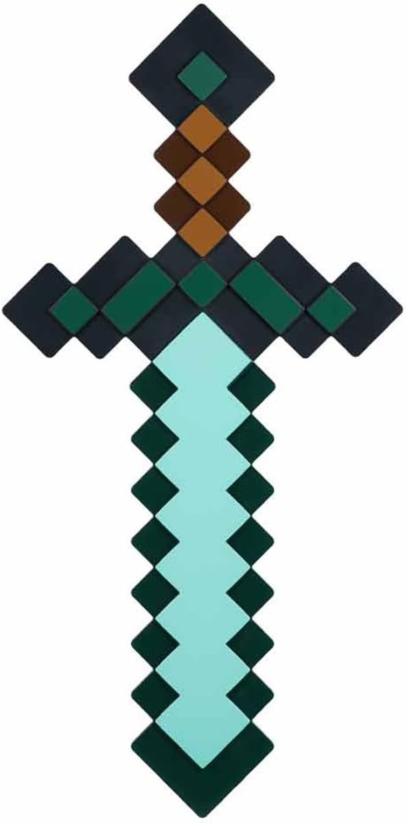 Minecraft Diamond Sword Light - Officially Licensed Merchandise, 3 Dynamic Light Modes with Sound Reaction, Gamer Room Decor and Collectible, USB or Battery Powered | Paladone