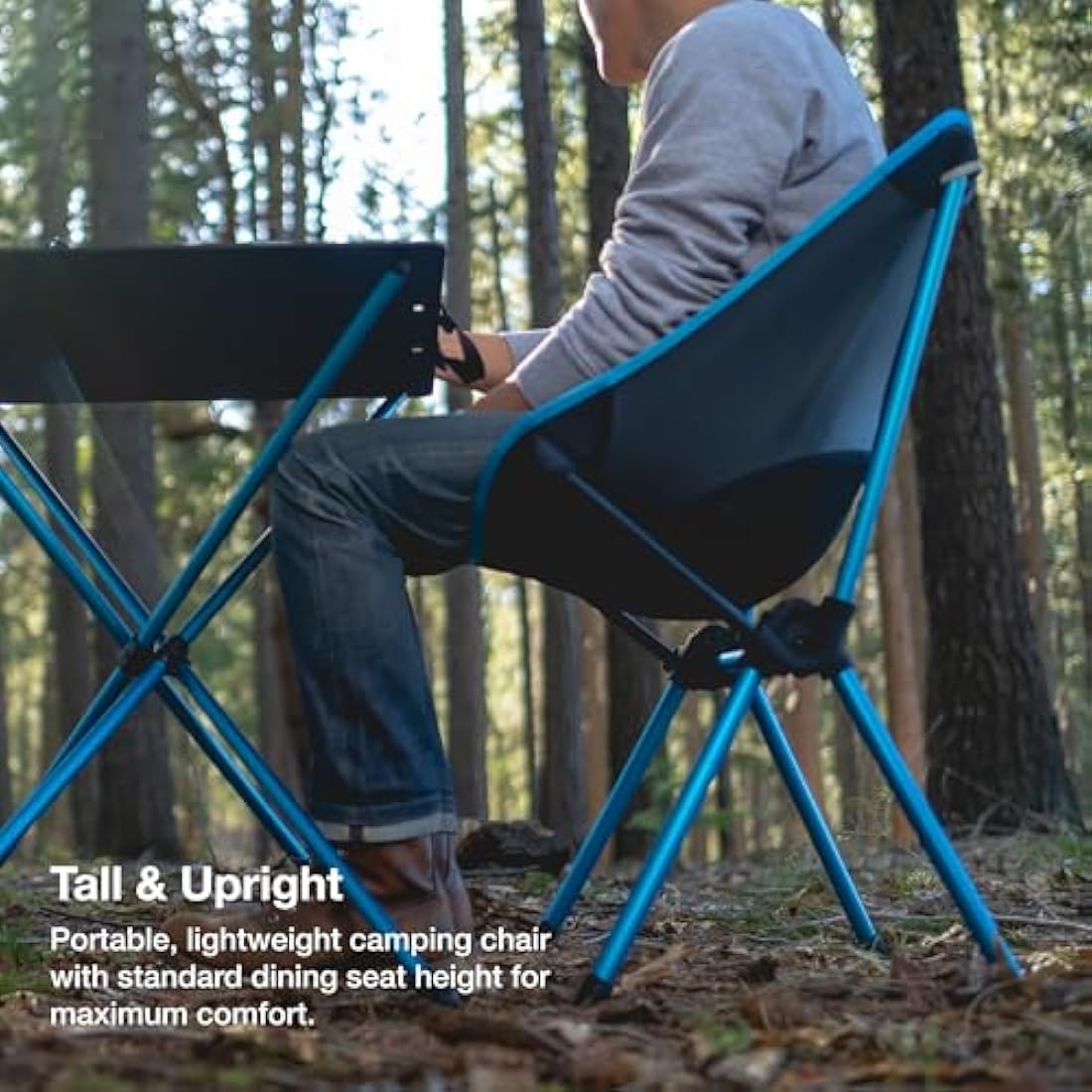 Helinox Café Chair Collapsible Outdoor Dining Chair, Black