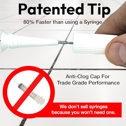 Floor-Fix Pro All in One Micro Precision Injector Kit, For Fast Repair of Loose/Hollow & Creaky Tiles, Wood, LVT & Laminate. Includes a Reusable Syringe Adapter With Anti-Clog "Wire in Cap" Technology
