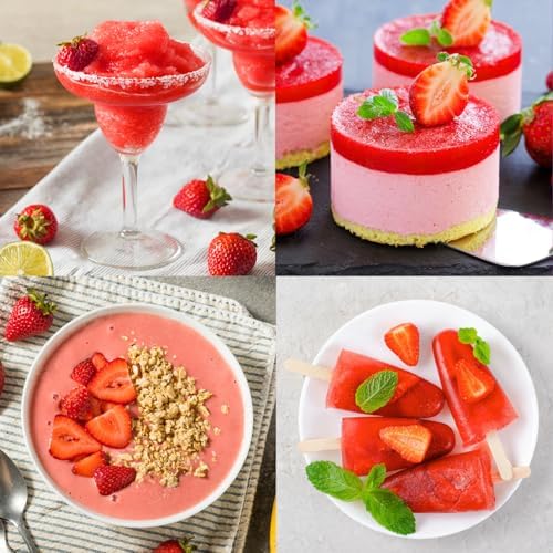 Freeze Dried Strawberry Powder 500g - Finely Milled Fruit Powder - 100% Pure and Natural, No Added Sugar or Preservatives Dehydrated Strawberry Powder for Baking, Smoothies, Desserts and Icing