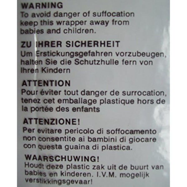 100 CLEAR TRANSPARENT PLASTIC SELF SEAL GARMENT CLOTHING RETAIL PACKAGING BAGS SAFETY WARNING - LARGE SIZE 12x15" 300x380mm 38mu - CLOTHES T SHIRT STORAGE PROTECTION DISPLAY PACKING