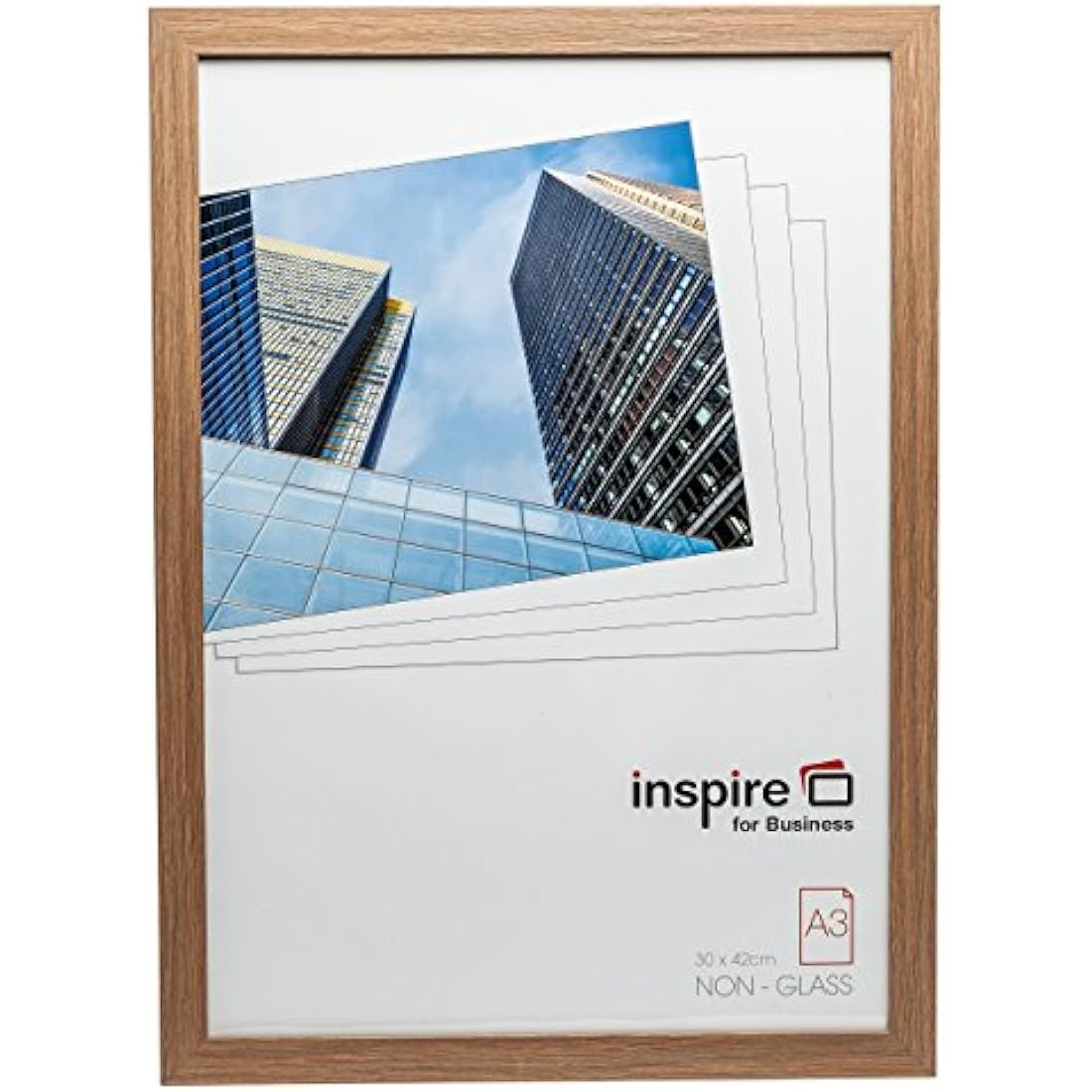 Hampton Frames | Sorbonne A3 Picture Frame | 30x42cm, Oak Effect, Acrylic Front, MDF | Wall Mount, Landscape or Portrait, Drop-In Back | Display Photos, Posters, Certificates