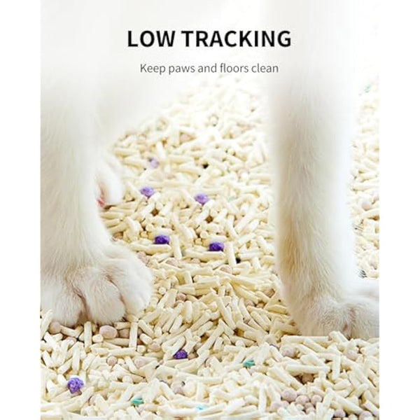 PETKIT Upgraded Clump+ Tofu Mixed Cat Litter, Ultra Absorbent and Fast Drying, 7.2kg/12L 100% Natural Ingredients Odor Eliminating Clumping Cat Litter, Dust-Free Low Tracking, Flushable, 3 Packs