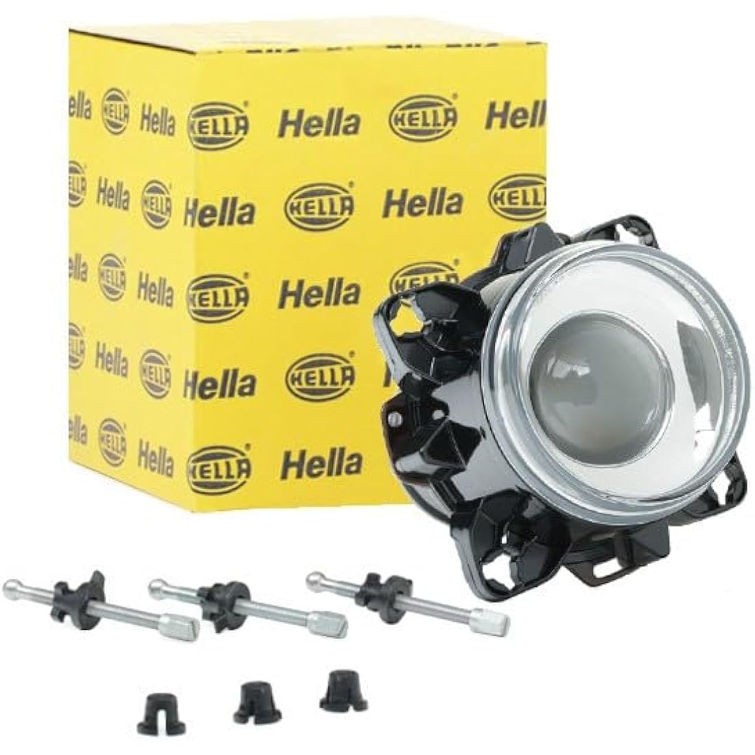 HELLA 1BL 008 193-001 Halogen/DE-Insert, headlight - 90mm Essential - 12V - round - Reference number: 12.5 - Fitting - Lens Colour: Crystal clear - Plug: Blade Terminal - right/left - Quantity: 1