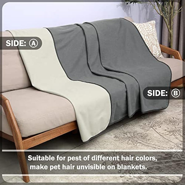Catalonia Classy Waterproof Bed Blankets, Squirt Blanket for Love Washable, Bed Cover for Couples, Leakproof Blanket Pad for Adults, 203 x 229cm Taupe/Grey